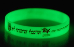 Glowing silicone bracelet