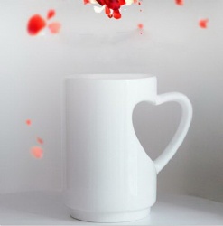 Coffee Mugs with Heart Shape Handle