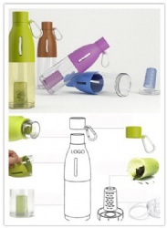 Portable Collapsible Bottle with Silicone Kooler