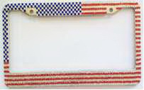 American Flag Diamond-encrusted License Plate Frame