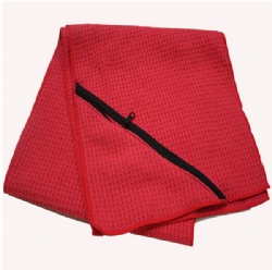 Gym Towel with Zipper Pocket